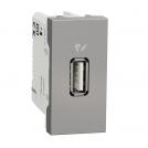 SCHNEIDER ELECTRIC - NU342830 single USB Type A  5V 2.4A aluminium 1 module