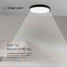 V-TAC - 36W LED Dome Light Round Black Frame 6400K IP44 SKU: 76411 (5)