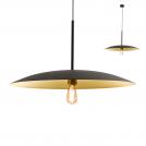 REDO GROUP - pendant luminaire CYMBAL 01-1744 SU E27 D730 SANDED BLACK/GOLD INSIDE
