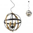 INCANTI - Пендел  SIDERIA P4 06 12 SU 4X40W E14 BLACK/ANTIQUE BRASS