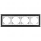EFAPEL - FOUR GANG FRAME BLACK/ALUMINIUM 90940 TPA LOGUS 90 Animato