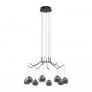 EGLO - Пендел ПЕ LED 8х3W,2720lm 3000K черно/черно-прозр./опал-м. 'ROVIGANA 39511