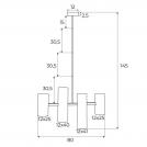 MAXLIGHT - Пендел LAXER P0502, 4 x GU10 MAX 7W (2)