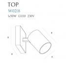 MAXLIGHT - Аплик TOP W0218,1x50W GU10 230V (1)
