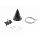 GTV Lighting - XLT-1FAC79-10  Комплет окачване за Магнитна шина черна алуминий 