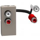 BTICINO - Socket RCA audio 1M color Stone Light Now YG4269R