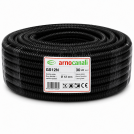 ARNOCANALI - Гофрирана тръба вън. Ф16.0мм вътр. ф12мм 350N клас 2242 цвят Черен армирана FLEX 30м GS12N
