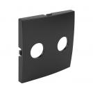 EFAPEL - Face plate for audio sockets BLACK 90713 TPM LOGUS 90