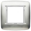 VIMAR - 20672.C23 - Round plate 2M Galvan.satin chrome