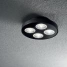 IDEAL LUX - ceiling luminaire GARAGE PL4 ROUND NERO 205816