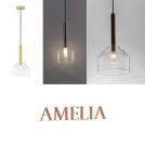 NOVA LUCE - Пендел  Д:20, В:190.5 см.   9028830   AMELIA ⚡ LED G9 ⚡ 1x5W ⚡ 230V ⚡ IP20 ✴ Пясъчно злато/Прозрачно стъкло 
