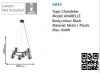 TKLighting - CHANDELIER ANABELLE 8XG9 BLACK 8x8W 6844 (1)