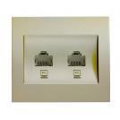 PANASONIC - Double RJ45, Cover WBTR0406-5DR