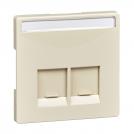 SCHNEIDER ELECTRIC - MTN466644 cover plate 2xRJ45 Antique