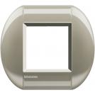 BTICINO - LNB4802TC Round cover plate 2 modules - titanium polished