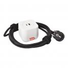 LEGRAND - 654922 Incara Electr'On equipped with 1 USB charger A+C 15W, white cover 2,5m braided cord with plug