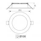 VIVALUX - LED downlight MONI LED 8W WW 3000K VIV003953 (1)
