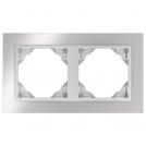 EFAPEL - DOUBLE FRAME INOX/ALUMNIUM 90920 TIA LOGUS 90 Metallo