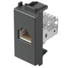 TEM - KM37AT Socket RJ45 Cat. 5e UTP 1M, color Anthracite, Modul