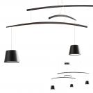 REDO GROUP - Пендел  LOLLI 01-1525 SU LED 3x6W 3000K METAL BLACK