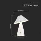 V-TAC - LED Настолна Лампа наклонена 1800mAh Батерия 180 x 240 3 в 1 бяло Тяло SKU: 7947 (5)