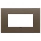 VIMAR - 22654.12 - Plate 4M metal brushed dark bronze
