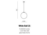 AZZARDO - Lampa White Ball 25 FLWB25WH / AZ2515 (3)