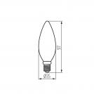 KANLUX - LED light source dimmable XLEDIM C35E14 5,9W-WW 2700K E14 - 35278 (4)
