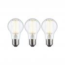 PAULMANN - LED Крушки 3бр.   29220   Eco-Line Filament 230V LED bulb ⚡ E27 ⚡ set of 3 ⚡ 1055lm ⚡ 5W ⚡ 3000K ✴ Прозрачен 