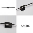 NOVA LUCE - Wall lamp  L:90.5, W:6.9, H:11.8 cm.  9267019  AZURE ⚡ LED 21W ⚡ 1000Lm ⚡ 3000K ⚡ 230V ⚡ IP20 ✴ Sandy Black