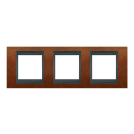 SCHNEIDER ELECTRIC - MGU66.006.2M2 Unica Top - cover frame - 3 gang - cherry tree/graphite