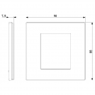 VIMAR - 30642.42 Reflex Декоративна рамка Linea, 2M, Черен Гланц (2)