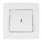 ELMARK - 190021L - ONE BUTTON WITH LIGHT TWO WAY SWITCH WHITE METALLIC CITY 