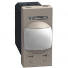 BTICINO - PIR motion sensor, 105°, range 6m @ h=1.2m, LED ≤ 50W, requires neutral, 1M color Stone Light Now YG4431