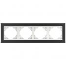 EFAPEL - FOUR GANG FRAME BLACK/ICE 90940 TPG LOGUS 90 Animato