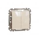 SCHNEIDER ELECTRIC - SDD112105 Sedna Design & Elements - Double One Way switch - 10AX 250V without frame beige