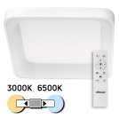 ULTRALUX - SPL4B72RC LED dimmable CCT ceiling lamp with remote control, white, max. 72W, 3000K-6500К, 220-240V AC,square