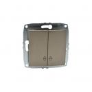 MONO ELECTRIC - MONO ELECTRIC - Double Two Way switch DESPINA, 10A, MN-500-002323-111, BRONZE