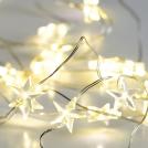 ACA LIGHTING - LED STRING LIGHTS WITH SILVER COPPER WIRE,  warm white light, IP20  XSW20WW2ASTAR