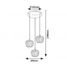 RABALUX - Pendant Monet E27 3X MAX 40W 3178 (3)
