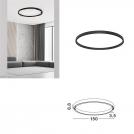 NOVA LUCE - Circle magnetic lighting track for surface mounting D: 150 cm W: 3.5 H: 6.8 cm.  9010209  BREDA MAGNETIC 