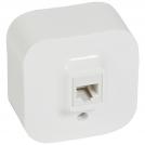 LEGRAND - 7 824 14 RJ 11 telephone socket Forix - surface mounting - IP2X - white