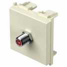 TEM - Розетка SAT индивидуална 0db 2M, цвят Крем гланц, Modul KM24IW