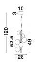 NOVA LUCE - Пендел ODILLIA 9009251 LED G9 6x5 Watt 230 Volt IP20 (3)