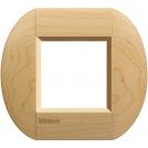 BTICINO - LNB4802LAE Round cover plate 2 modules - maple 