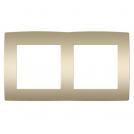 ACA LIGHTING - PRIME 2 GANG FRAME IP20 MATT CHAMPAGNE 1000119104