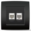 ELMARK - 193731 - PHONE SOCKET RJ11 + COMP. SOCKET RJ45 ANTHRACITE CITY 