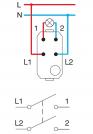 TEM - SP20PC 2-pole switch 16A, color Chrome, Edge (2)