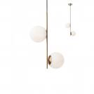 SMARTER - Pendant NIVA 01-2625 mat golden, opal E14 2x28W