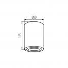 KANLUX - Точково таванно осветително тяло BORD XS DLP-50-W - 25479 (1)